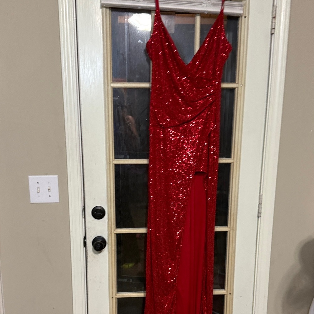 Windsor Red Sequin Prom Dress